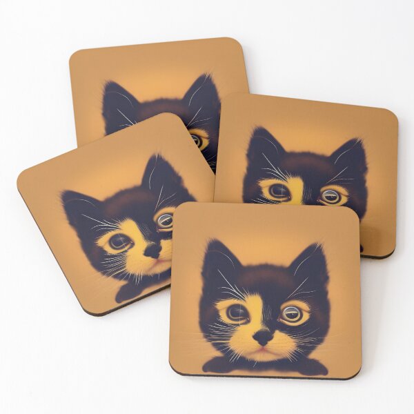 Item preview, Cute Kitten with Glimmering Eye Portait designed and sold by JKirchnerArt.