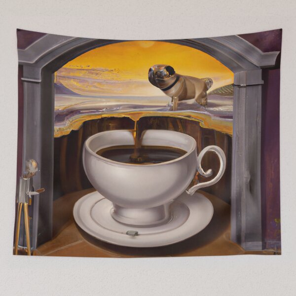 Item preview, Salvador Dali Inspired Pug In Wonderland designed and sold by chanzds.