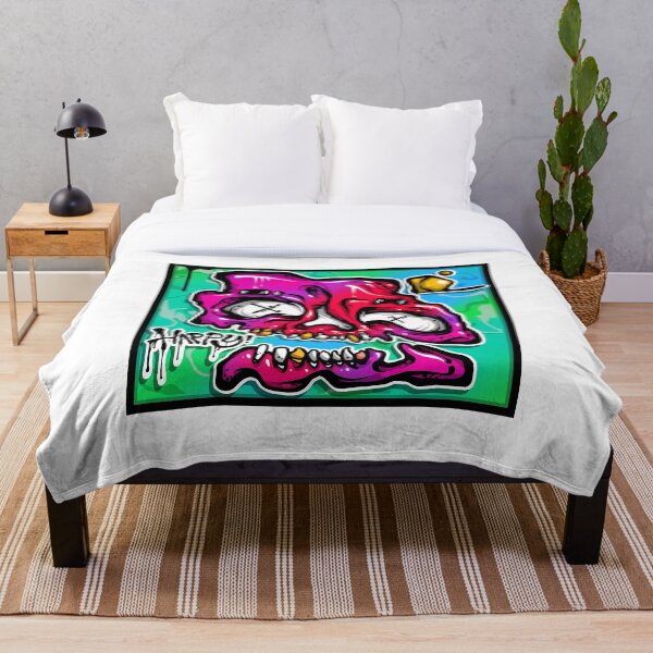 Artikelvorschau, Glücklicher Graffiti-Schädel entworfen und verkauft von Graffitidesign.