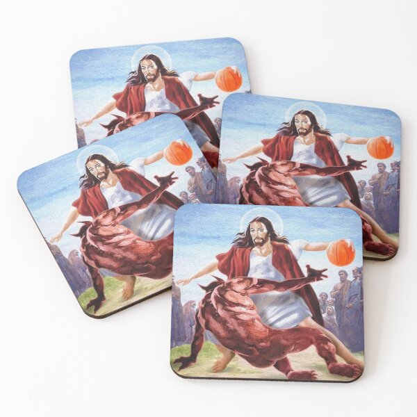 Item preview, Jesus Crossing Up Satan Basketball designed and sold by JamesSmith88.