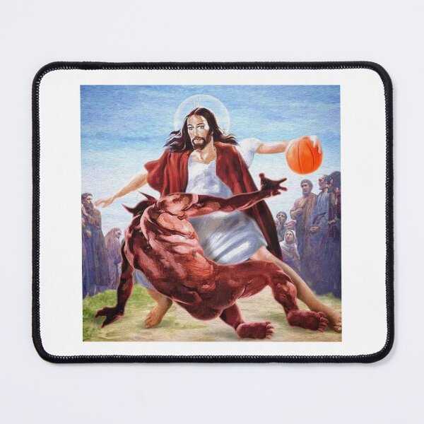 Item preview, Jesus Crossing Up Satan Basketball designed and sold by JamesSmith88.