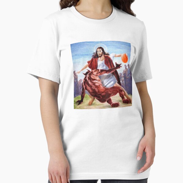 Item preview, Jesus Crossing Up Satan Basketball designed and sold by JamesSmith88.