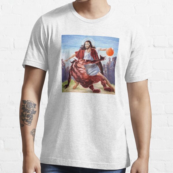 Item preview, Jesus Crossing Up Satan Basketball designed and sold by JamesSmith88.