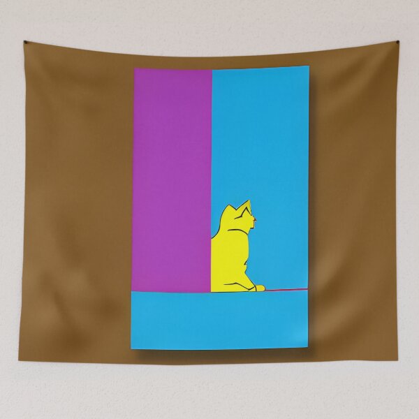 Item preview, Contemporary Minimalist Cat Art designed and sold by JKirchnerArt.