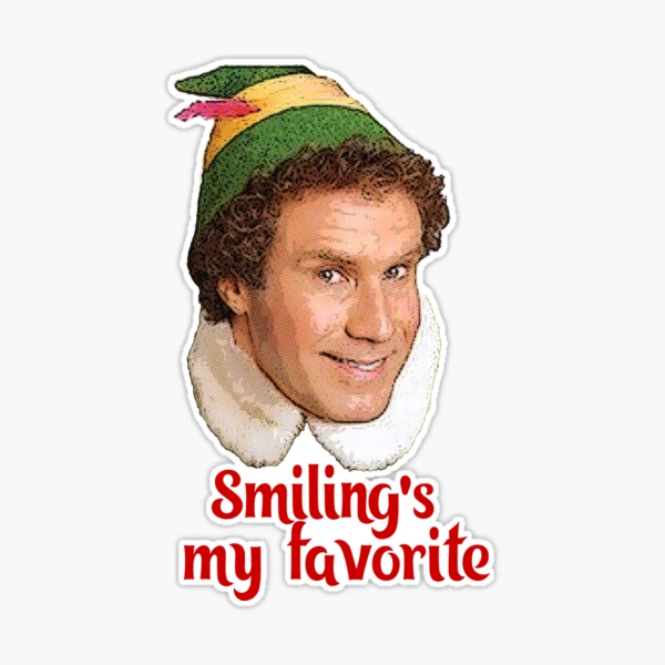 Smiling Is My Favorite 20oz Glitter Straw Cup From Elf The Movie