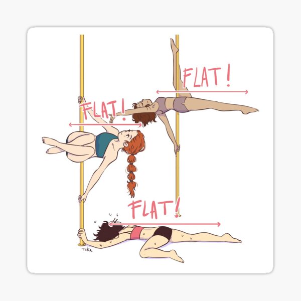 pole dance flat Sticker