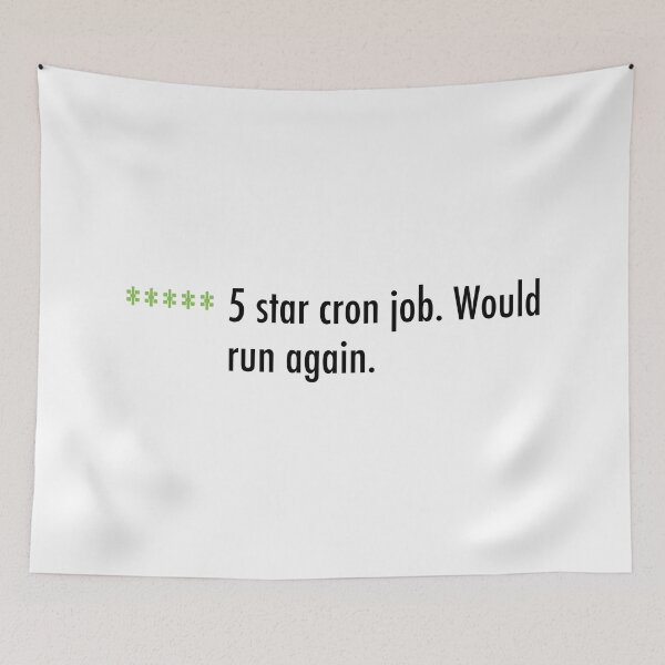 Item preview, 5 star cron job. Would run again. designed and sold by unixorn.
