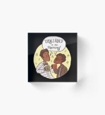 troy and abed - I love the thought that people put into clothes. Acrylic Block