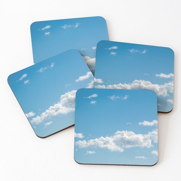 Item preview, Blue Sky With Puffy White Clouds Abstract Dream Fabric and Textile Design nickbray images designed and sold by nickbrayimages.