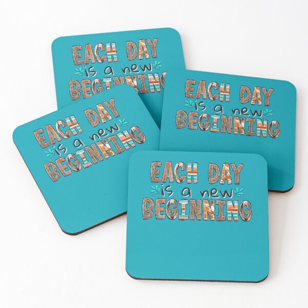 Item preview, Each Day Is A New Beginning The Best Motivation Phrase Slogan Morning Inspiration designed and sold by facePale.
