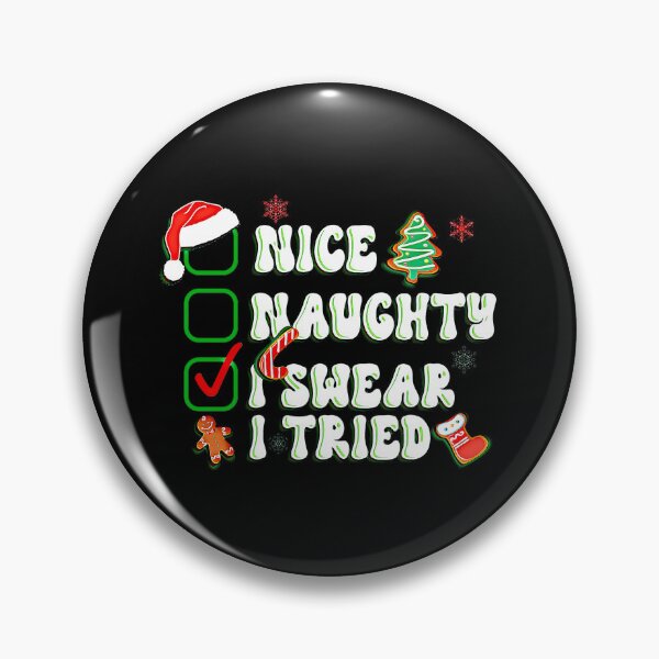Item preview, Nice Naughty I Swear I Tried Christmas Funny Checklist designed and sold by csoDesign.