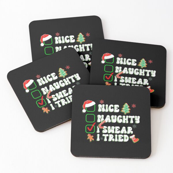 Item preview, Nice Naughty I Swear I Tried Christmas Funny Checklist designed and sold by csoDesign.