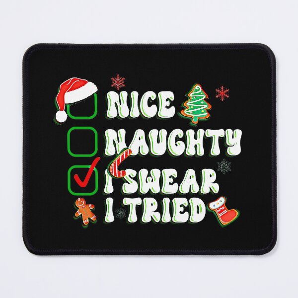 Item preview, Nice Naughty I Swear I Tried Christmas Funny Checklist designed and sold by csoDesign.