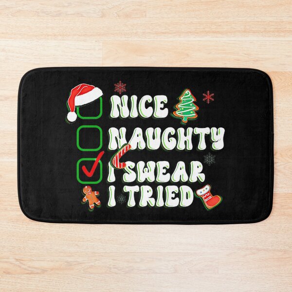 Item preview, Nice Naughty I Swear I Tried Christmas Funny Checklist designed and sold by csoDesign.