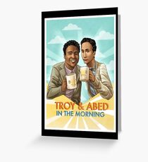 troy and abed - I strive for two things in design: simplicity and clarity. Greeting Card