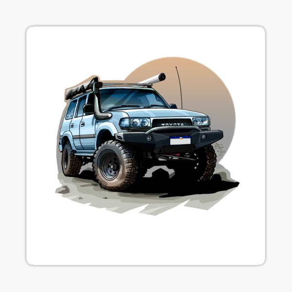 "Raptored 80 Series Toyota Landcruiser" Sticker for Sale by ChasingAdv