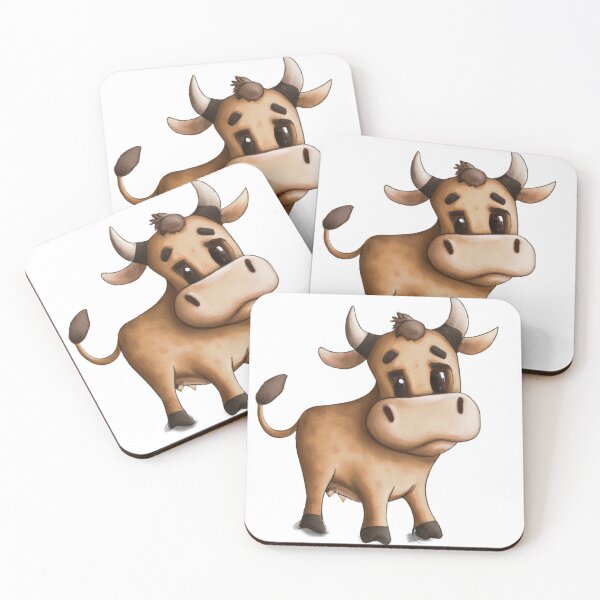 Item preview, Cute Ox Drawing designed and sold by WeHeartAnimals.