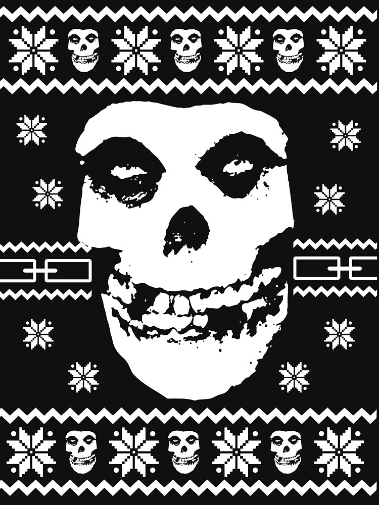 Misfits Christmas Jumper Crimson Ghost Punk Lightweight Sweatshirt