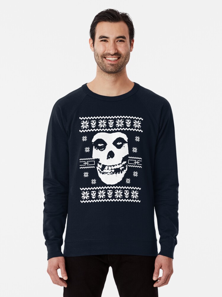 Misfits Christmas Sweater Skull Misfits Christmas Jumper Crimson