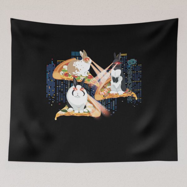 Item preview, Laser Bunny Pizza Bunny Easter Space designed and sold by MooonTees.