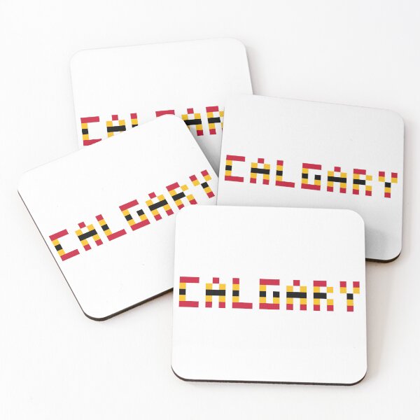 Item preview, Pixel NHL Calgary in Away Colors designed and sold by gkillerb.