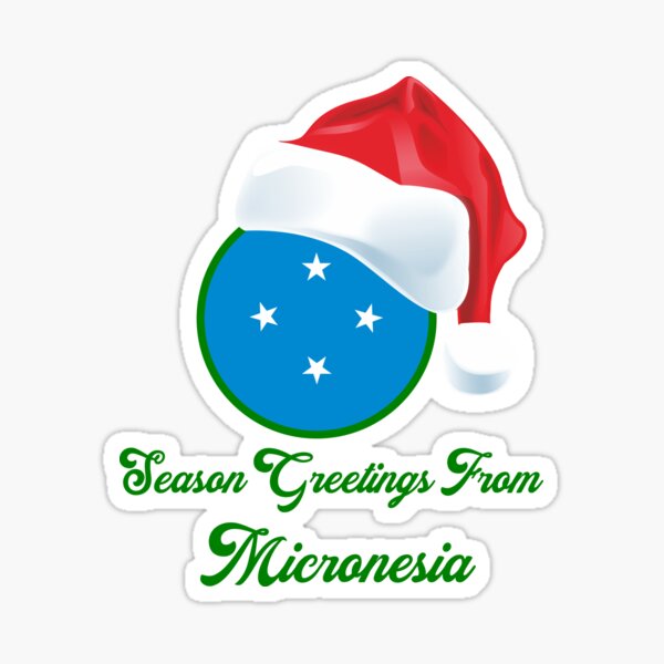 "Season Greetings from Micronesia" Sticker for Sale by frexxx | Redbubble