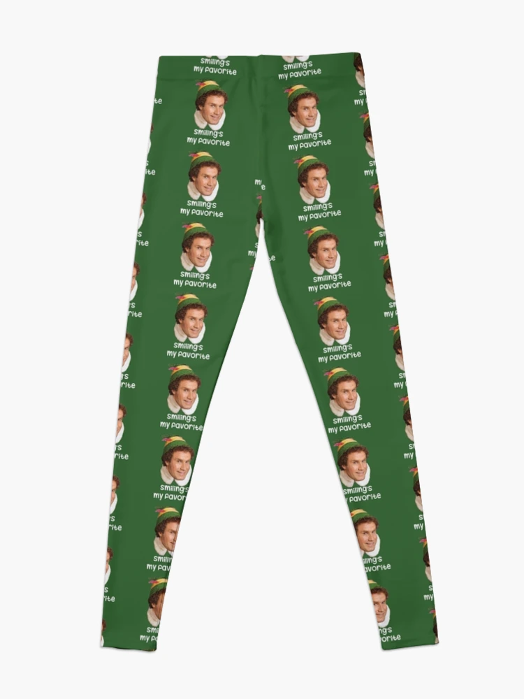 Smiling's my favorite Buddy The Elf Movie Will Ferrell Leggings for Sale  by starkle