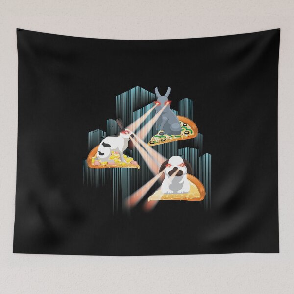 Item preview, Laser Bunny Pizza Bunny Easter Space designed and sold by MooonTees.