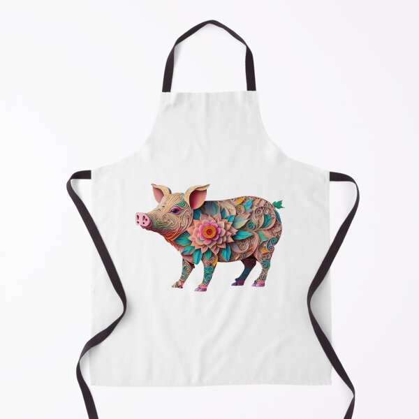 Item preview, Flower pig paper craft style designed and sold by GorinART.