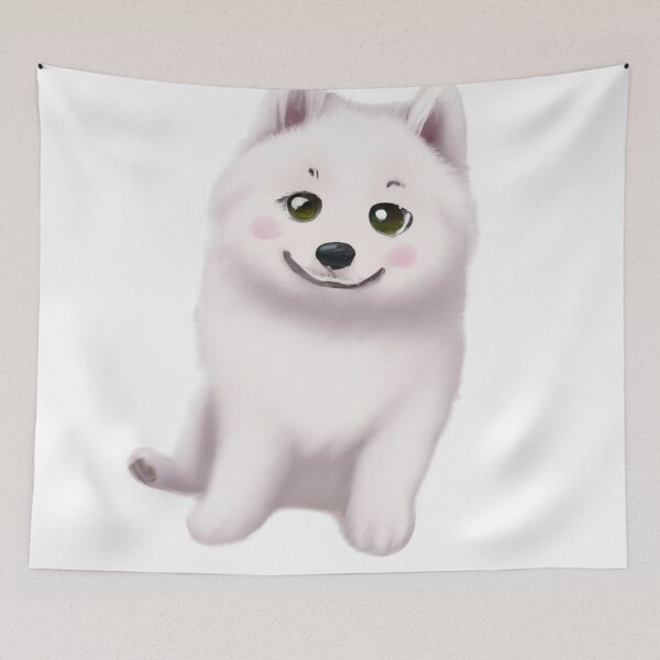 Item preview, Cute Samoyed Drawing designed and sold by WeHeartAnimals.