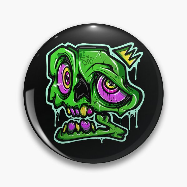 Item preview, Green Graffiti Skull designed and sold by Graffitidesign.