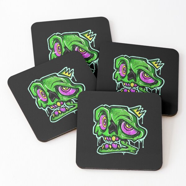 Item preview, Green Graffiti Skull designed and sold by Graffitidesign.