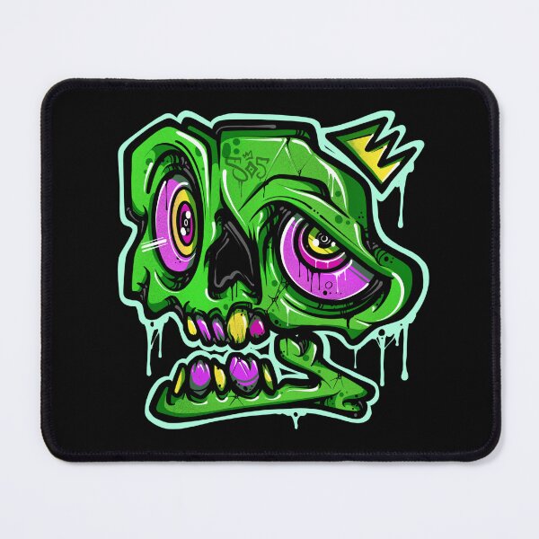 Item preview, Green Graffiti Skull designed and sold by Graffitidesign.