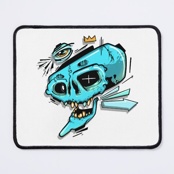 Item preview, Blue Graffiti Skull designed and sold by Graffitidesign.