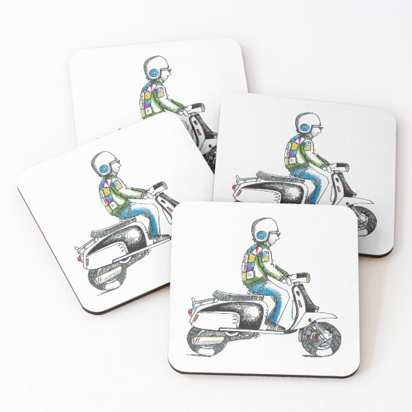 Item preview, Scooter, Scooterist, Scootering, Classic Scooter, Illustrated Tribute designed and sold by FoleyPottery.