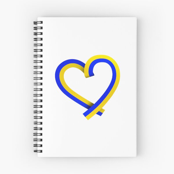 Item preview, Heart Loop Ribbon Blue Yellow Gold Ukraine Sweden designed and sold by lathspell.