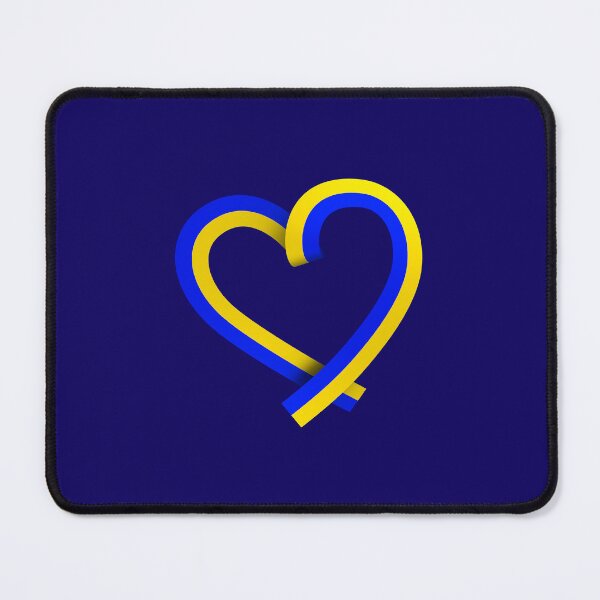 Item preview, Heart Loop Ribbon Blue Yellow Gold Ukraine Sweden designed and sold by lathspell.