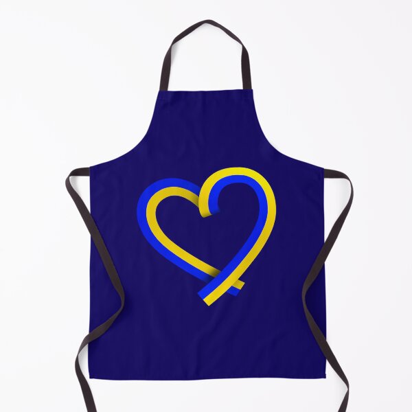 Item preview, Heart Loop Ribbon Blue Yellow Gold Ukraine Sweden designed and sold by lathspell.