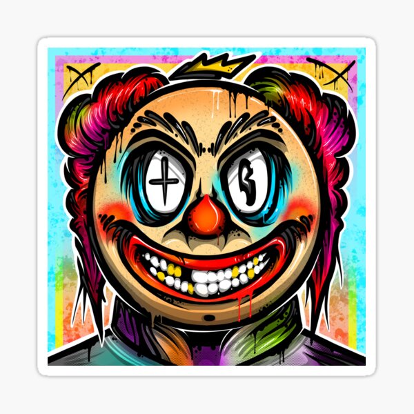 "Graffiti Clown" Sticker for Sale by Graffitidesign Redbubble