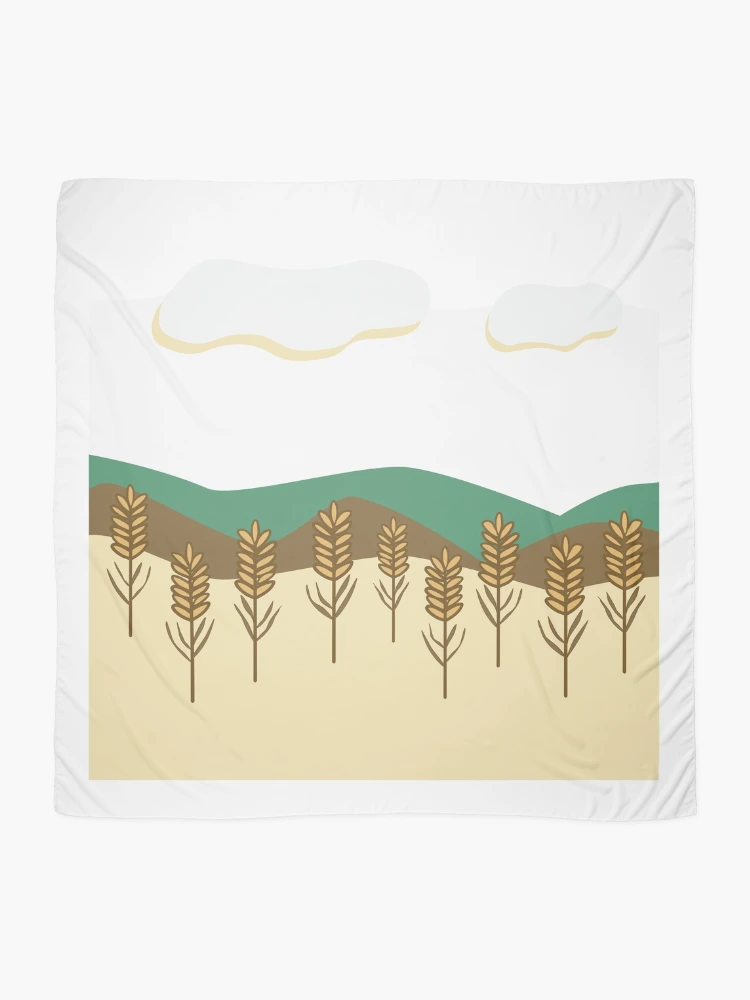 Thumbnail 2 of 3, Scarf, Farm fields designed and sold by Innet.