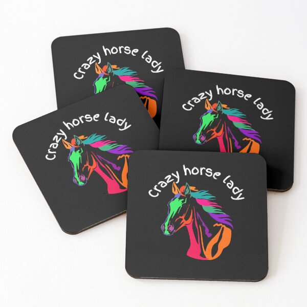 Item preview, Crazy horse lady, funny horse lover, hippophile, horse mom, horse woman, retro 90's palette designed and sold by allycat57.
