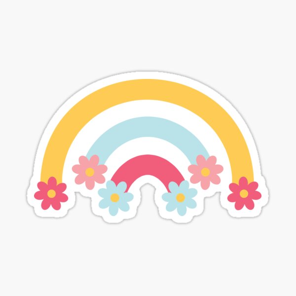 Flower Rainbow Sticker