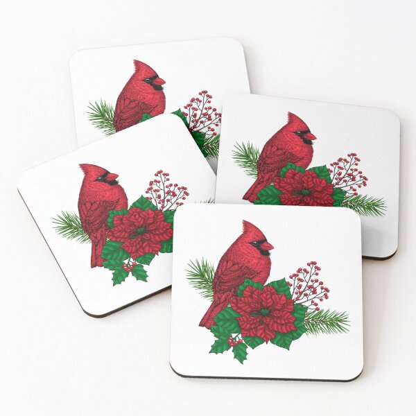 Item preview, Red Cardinals on Christmas decoration designed and sold by Katerina Mitkova Kirilova.