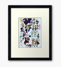 Yugioh Mashup Framed Print