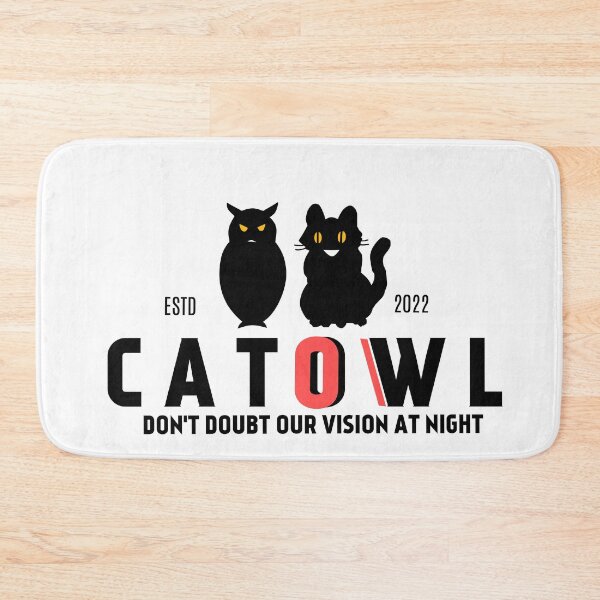 Item preview, a cat and an owl dont doubt our vision at night designed and sold by NUSA NIPA.