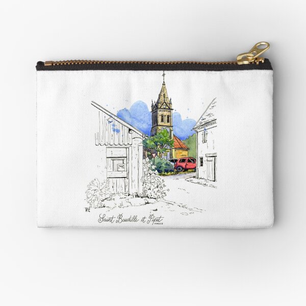 Saint Baudille et Pipet, France Zipper Pouch
