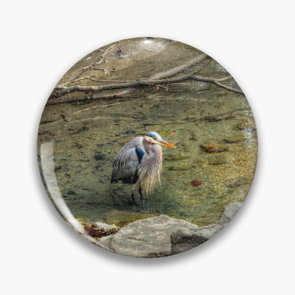 Item preview, Blue Heron Shelter in Creek Bed designed and sold by ShorelineImages.