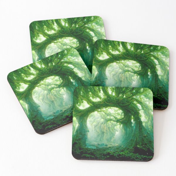 Item preview, The Enchanted Forest - spiritual art spiritual artwork spirituality wellness well-being enchanted forest magic tree nature designed and sold by LvSoulCreations.