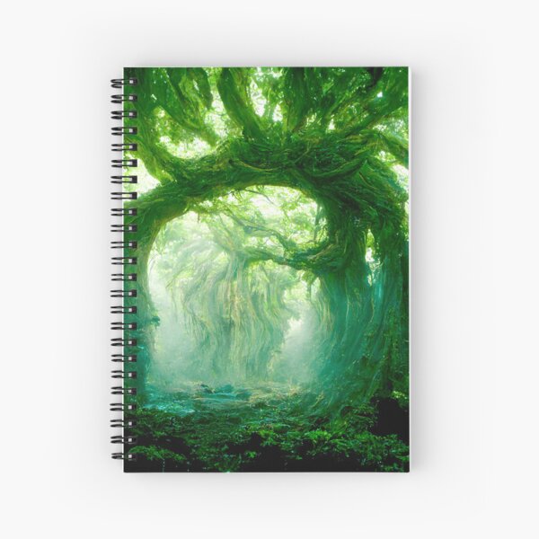 Aperçu de l'œuvre La Forêt Enchantée - art spirituel oeuvre spirituelle spiritualité bien-être foret enchantee arbre magique nature créée et vendue par LvSoulCreations.