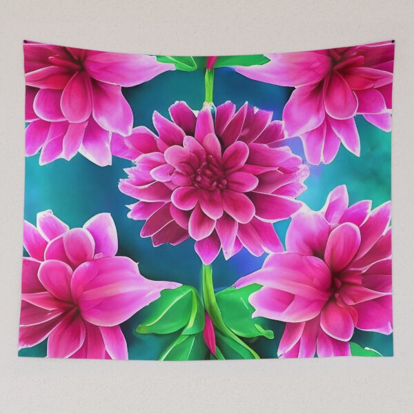 Item preview, Pink dahlia watercolor artwork designed and sold by The Love Quill.
